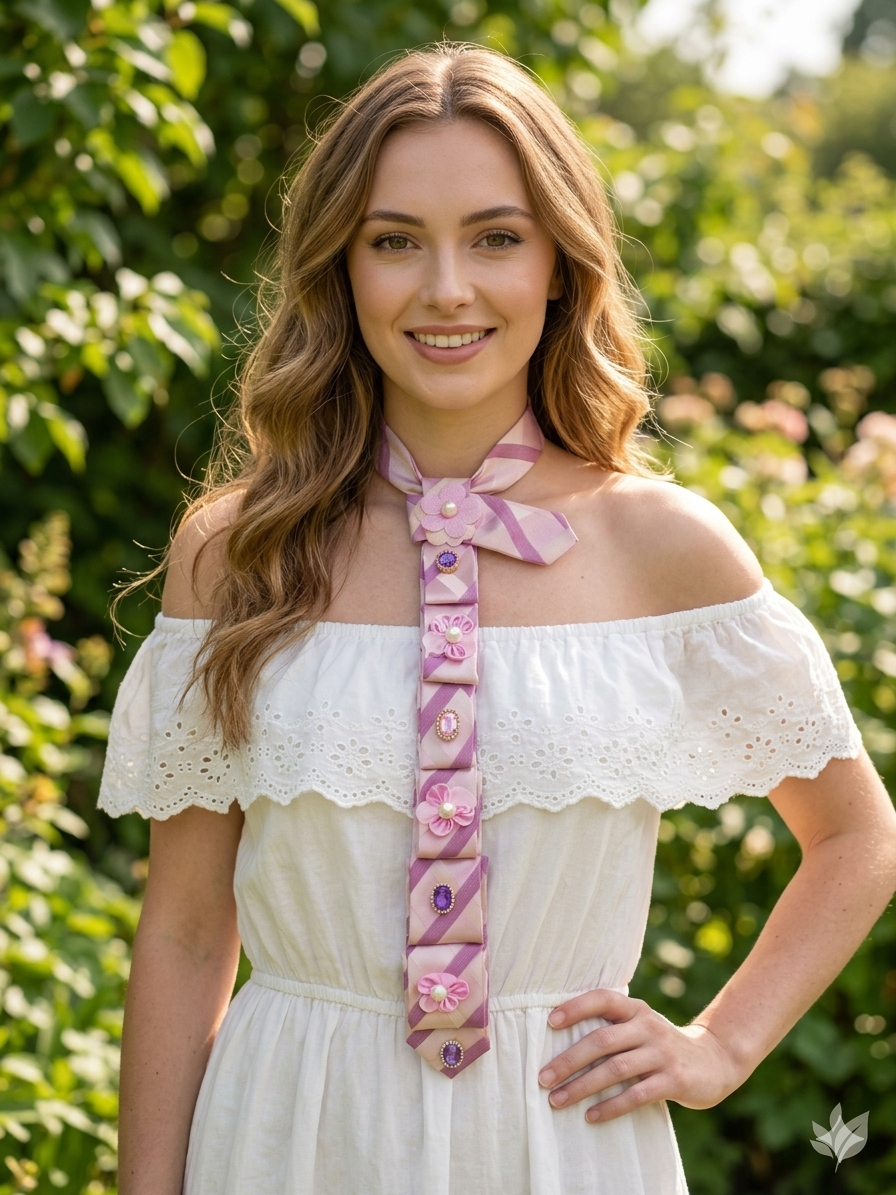 Cravatta gioiello LA VIE EN ROSE
