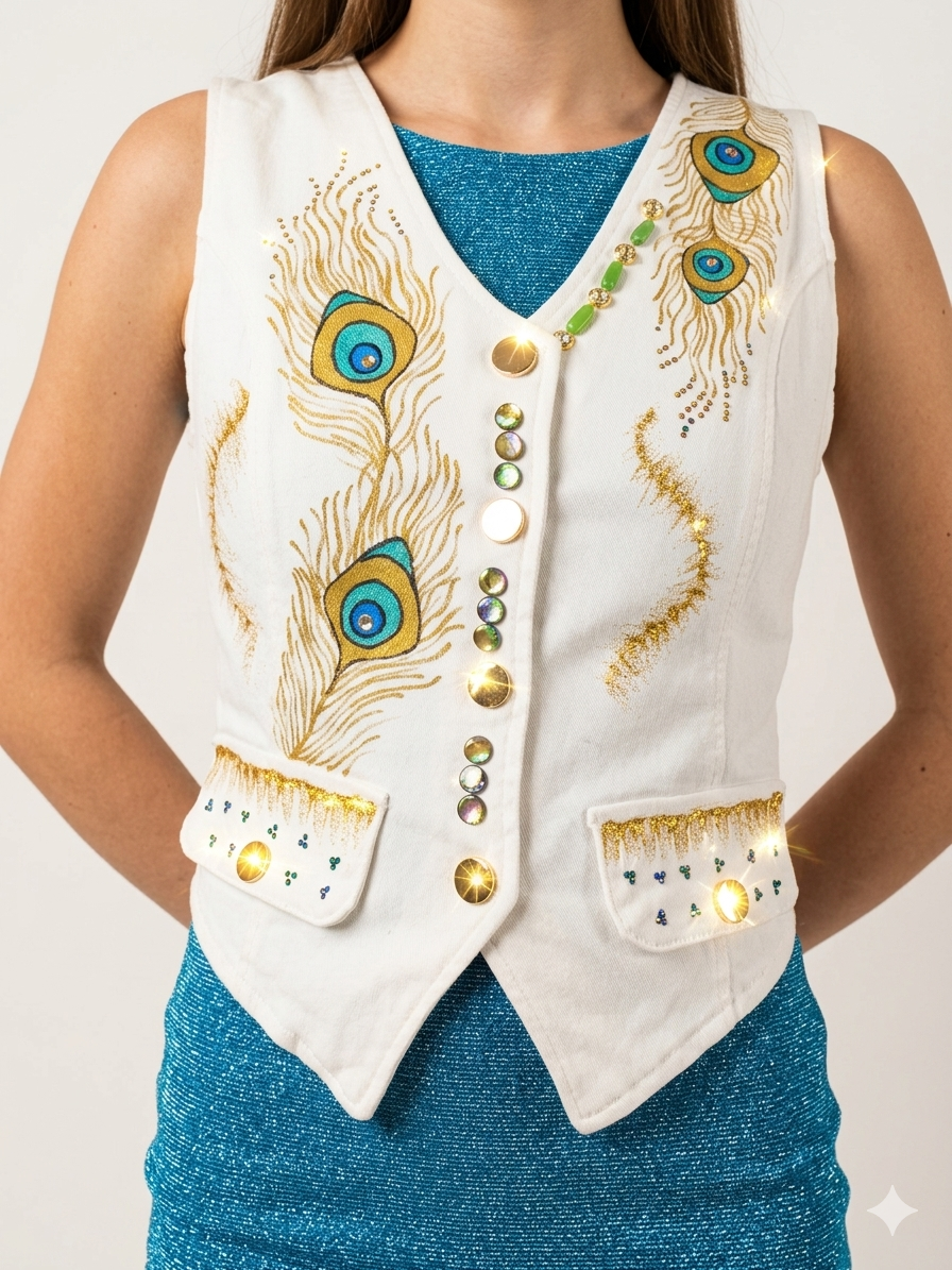 Gilet bianco PAVONE TG. L (pezzo unico)