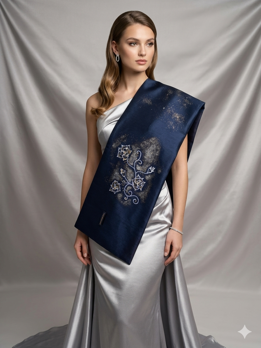 Scialle BLUE ROSE