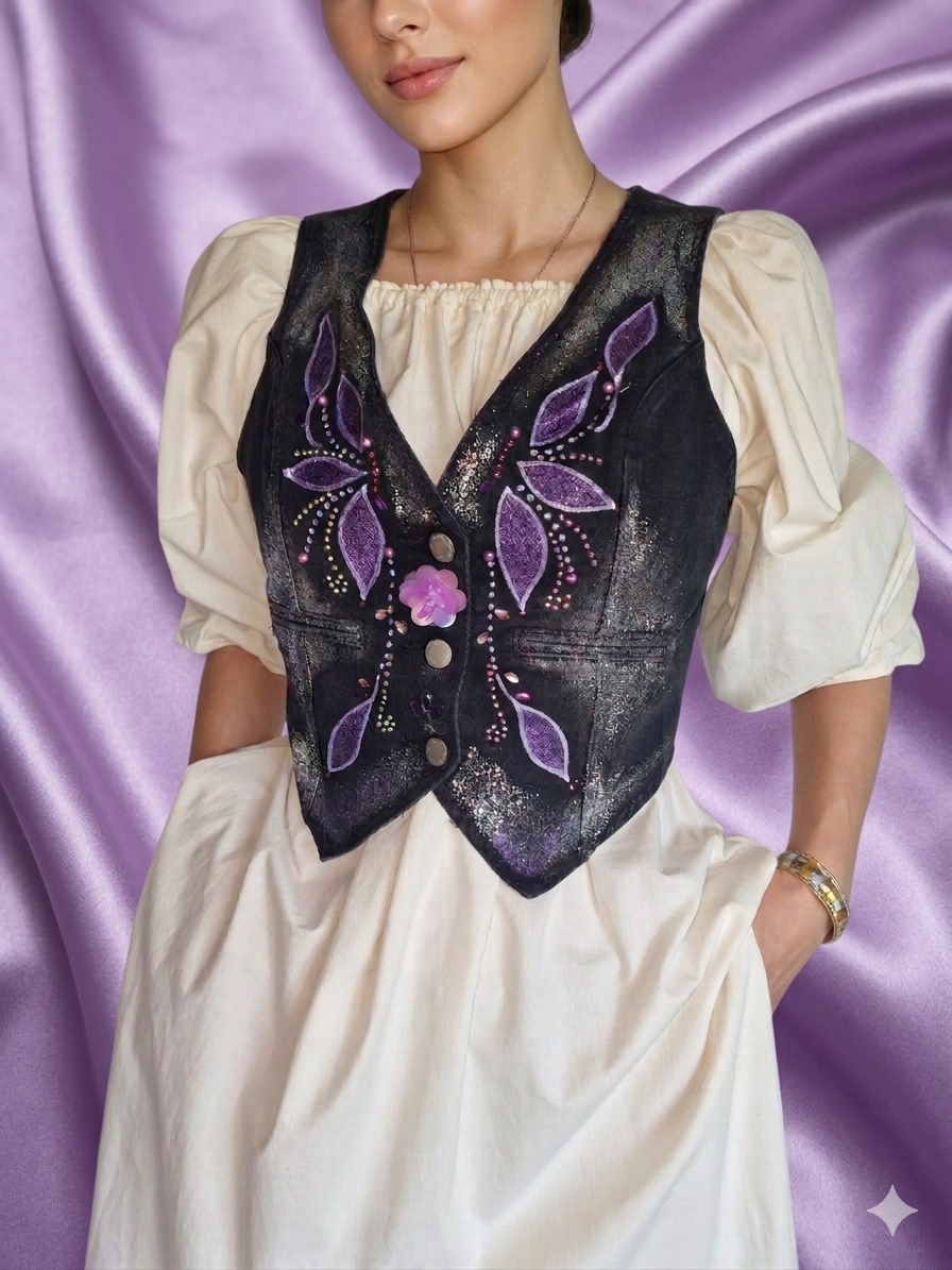 Gilet LILLA' TG. M (PEZZO UNICO)